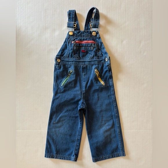 Izod vintage denim jean bib overalls size 2T - Picture 1 of 5